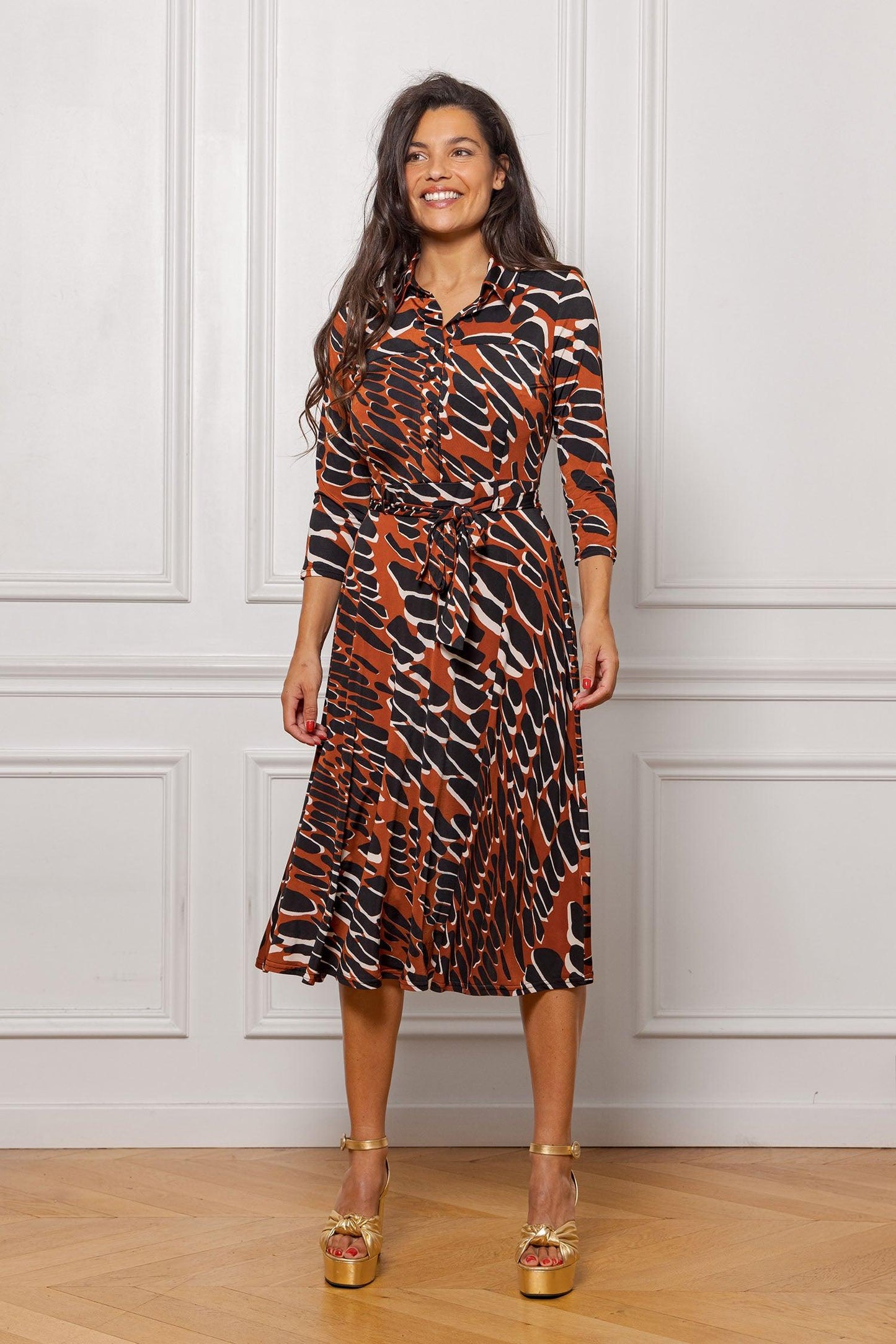 Robe Courte Sari Orange Arty