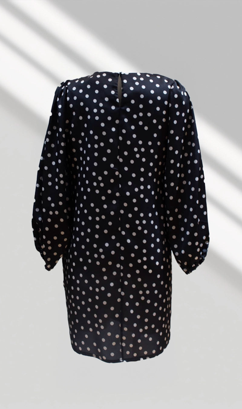 Robe courte Alfy Noire À Pois