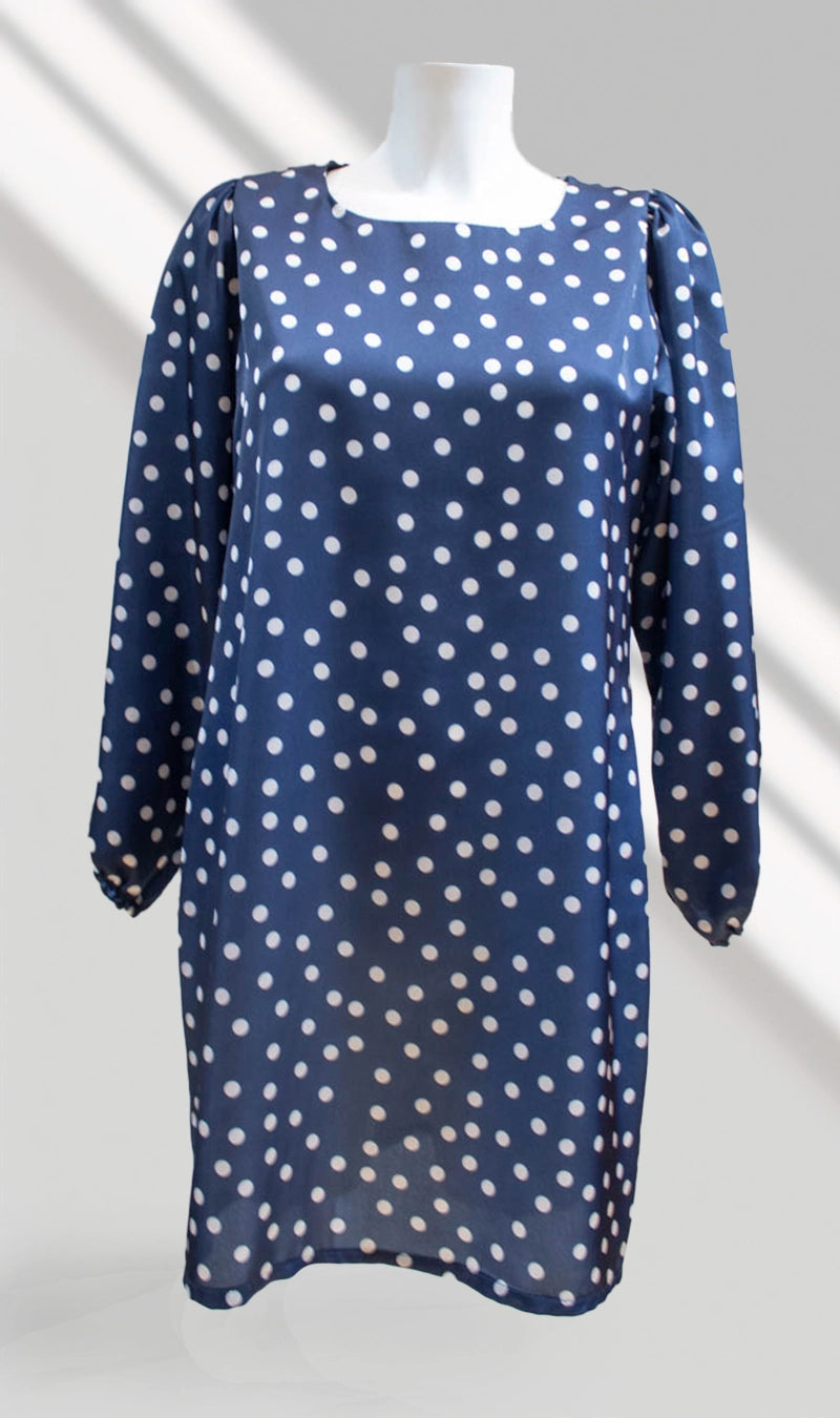 Robe courte Alfy Bleue À Pois