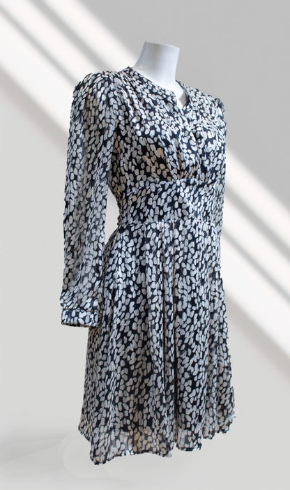 Robe Courte Alya Noire À Pois